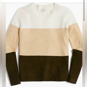 J. Crew Factory Colorblock Crewneck Extra-soft Yarn Sweater XXL NWT